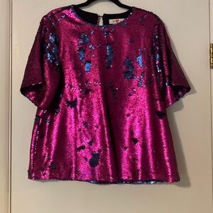 Buddy Love Size Large Sequin Top